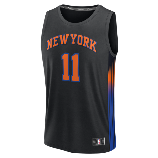 Jalen Brunson New York Knicks Fanatics Youth Fast Break Jersey - Statement Edition - Black