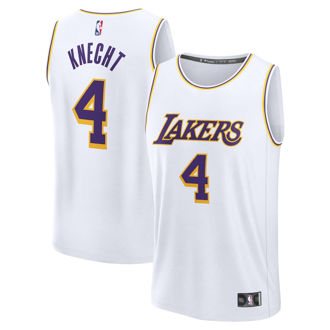 Dalton Knecht Los Angeles Lakers Fanatics Fast Break Player Replica Jersey - Association Edition - White