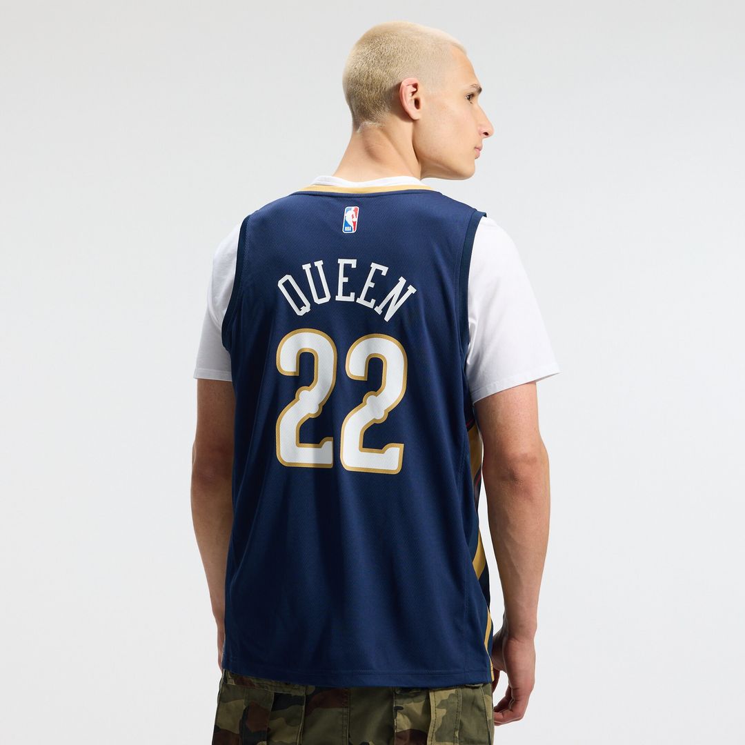 Derik Queen New Orleans Pelicans Fanatics Fast Break Replica Jersey - Icon Edition - Navy