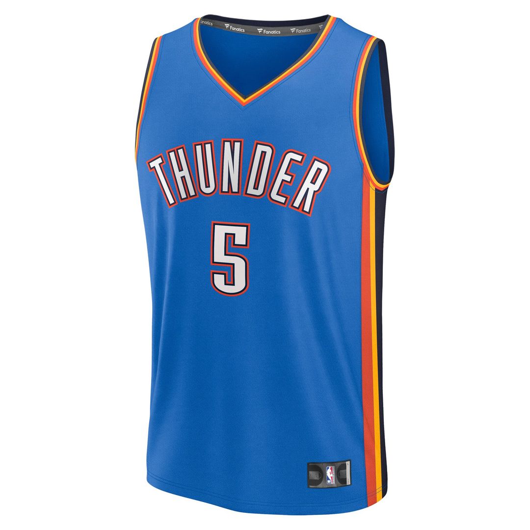 Luguentz Dort Oklahoma City Thunder Fanatics Fast Break Player Replica Jersey - Icon Edition - Blue