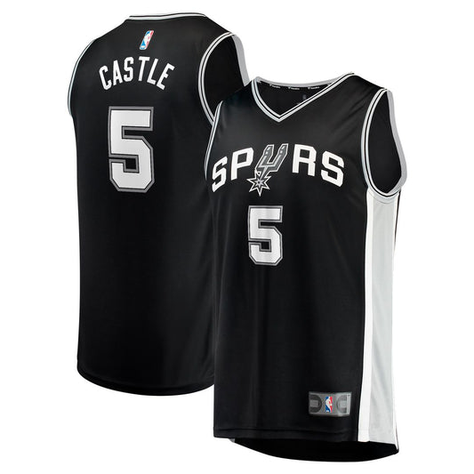 Stephon Castle San Antonio Spurs Fanatics 2024 NBA Draft Fast Break Player Jersey - Icon Edition - Black