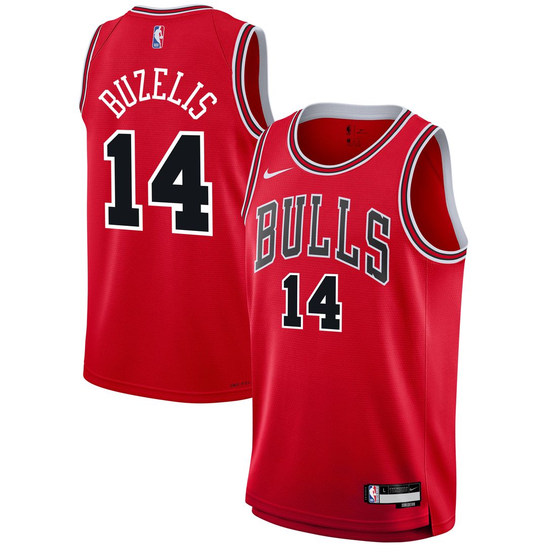 Matas Buzelis Chicago Bulls Nike Youth Swingman Jersey - Icon Edition - Red