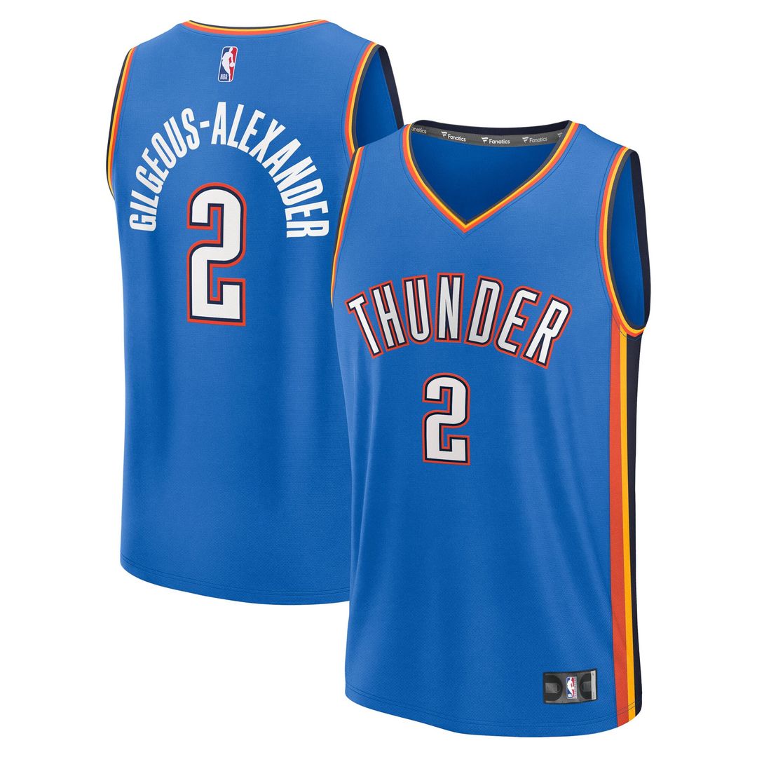 Shai Gilgeous - Alexander Oklahoma City Thunder Fanatics Fast Break Player Replica Jersey - Icon Edition - Blue
