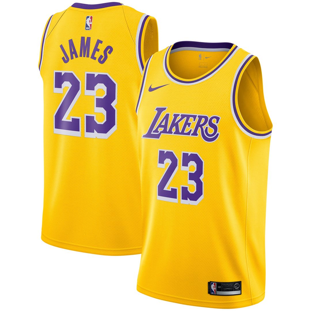 LeBron James Los Angeles Lakers Nike Player Swingman Jersey Gold - Icon Edition