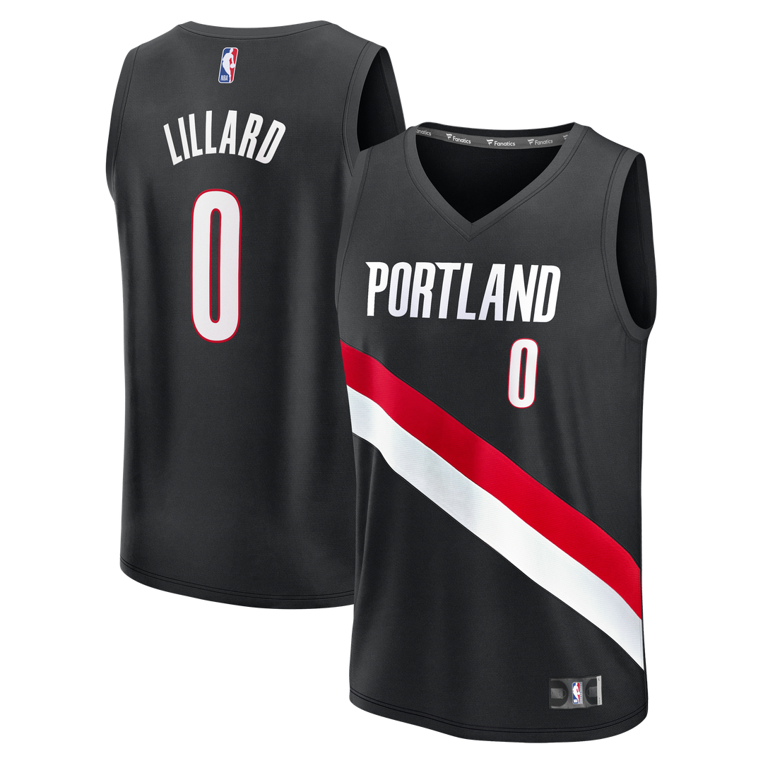 Damian Lillard Portland Trail Blazers Fanatics Youth Fast Break Replica Jersey - Black - Icon Edition