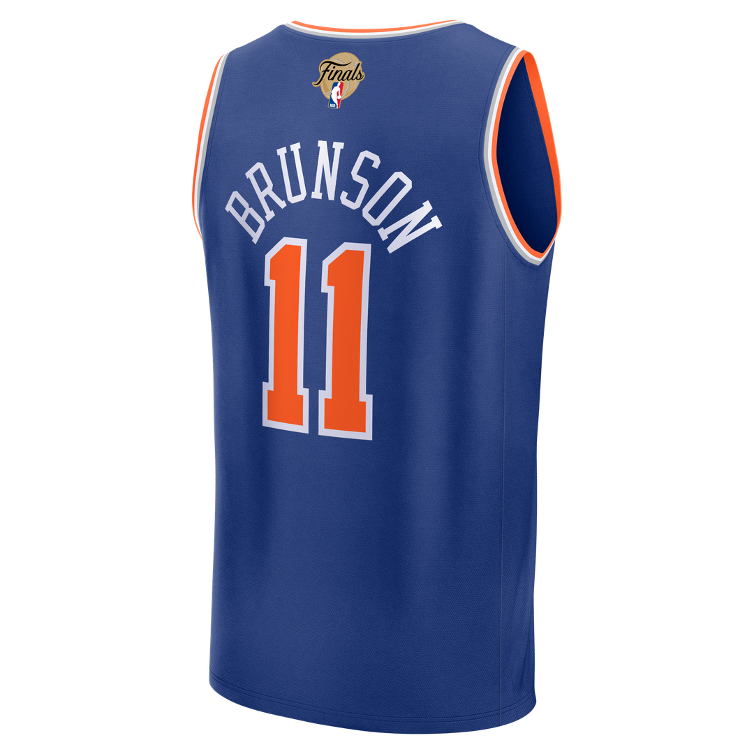 Jalen Brunson New York Knicks Fanatics Youth 2026 NBA Finals Patch Fast Break Jersey - Blue - Icon Edition