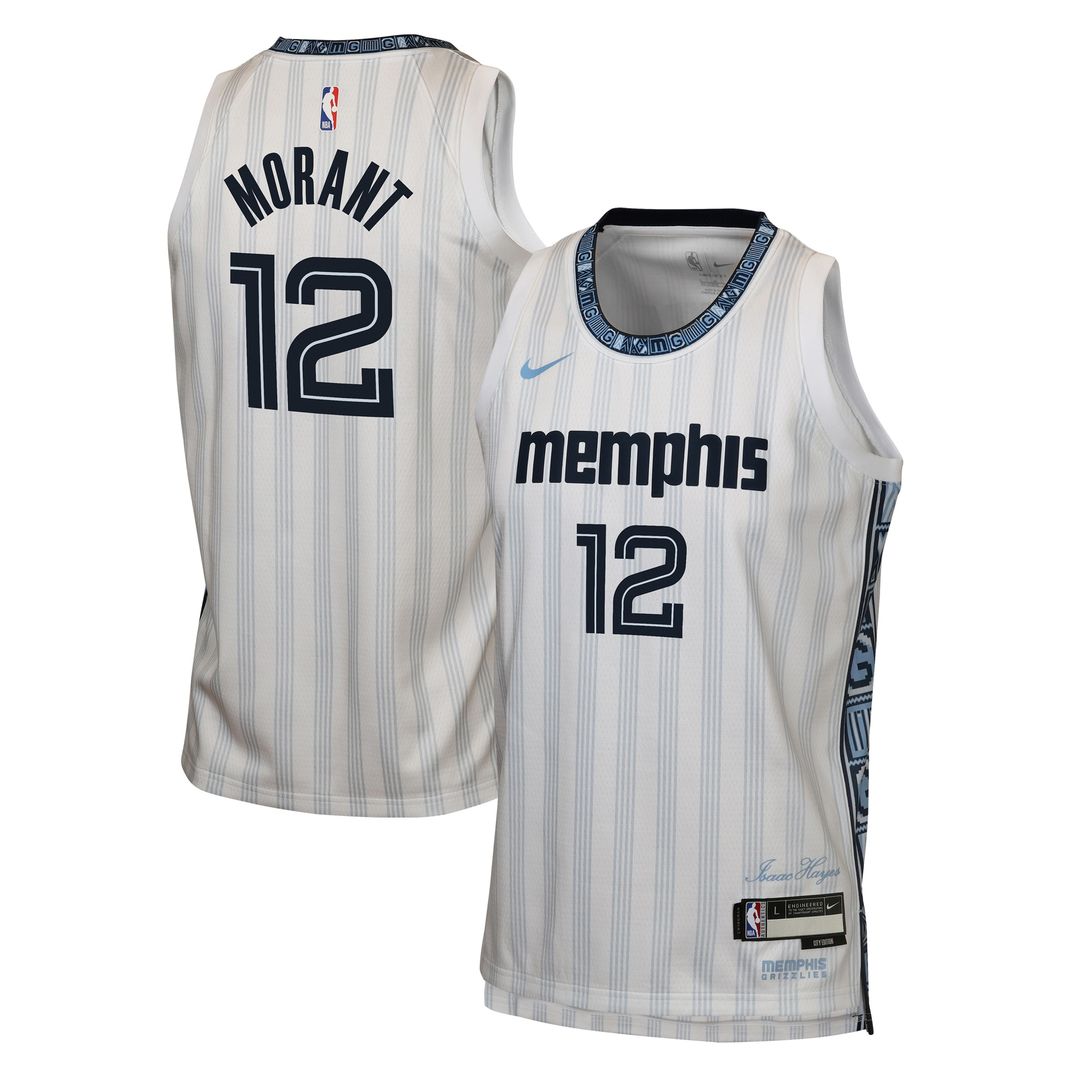 Ja Morant Memphis Grizzlies Nike Youth 2025/26 City Edition Swingman Jersey - White