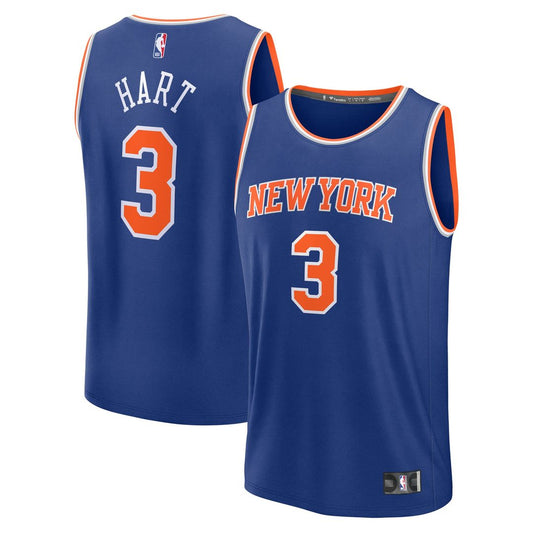 Josh Hart New York Knicks Fanatics Youth Fast Break Player Replica Jersey - Blue - Icon Edition