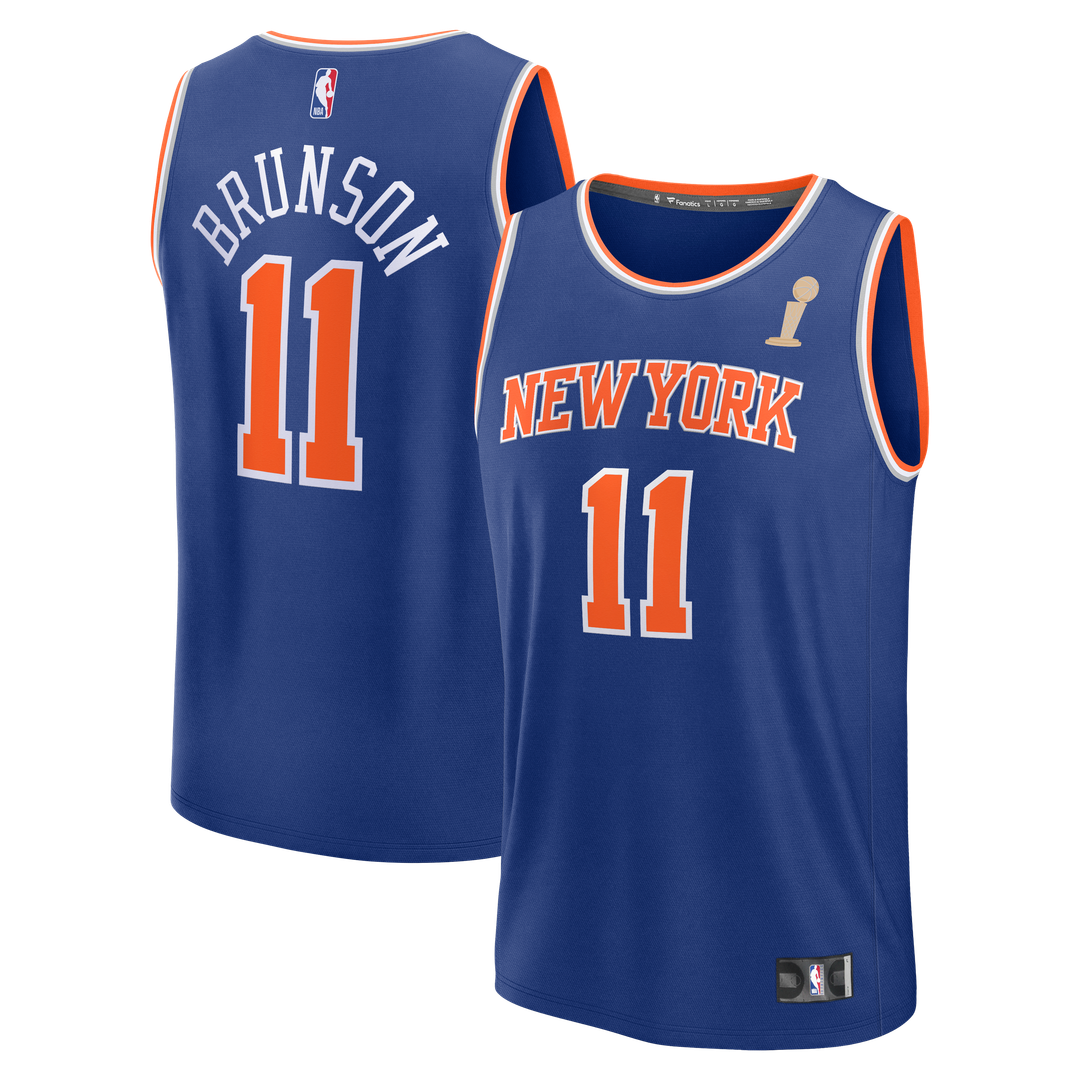 Jalen Brunson New York Knicks Fanatics Youth 2026 NBA Finals Champions Fast Break Replica Jersey - Icon Edition - Blue