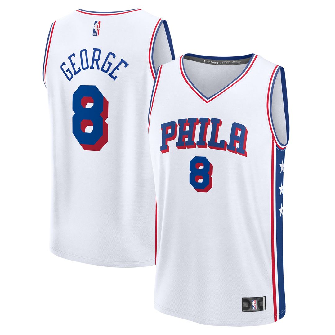Paul George Philadelphia 76ers Fanatics Fast Break Player Replica Jersey - Association Edition - White