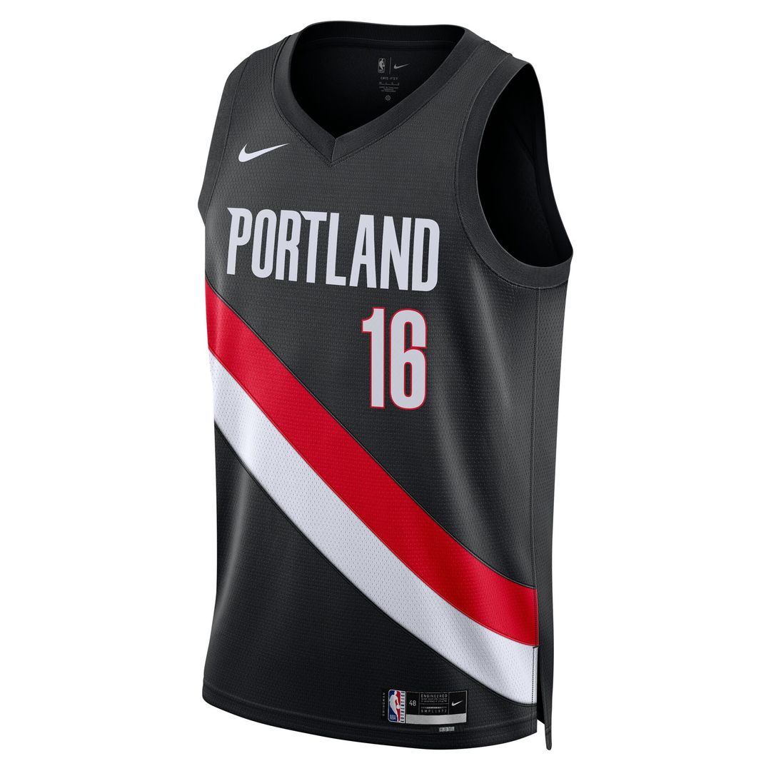 Yang Hansen Portland Trail Blazers Nike Unisex Swingman Jersey - Icon Edition - Black