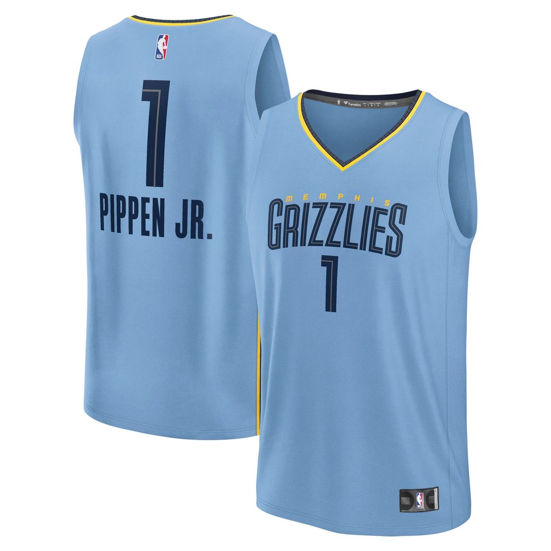 Scotty Pippen Jr. Memphis Grizzlies Fanatics Fast Break Player Replica Jersey - Statement Edition - Light Blue