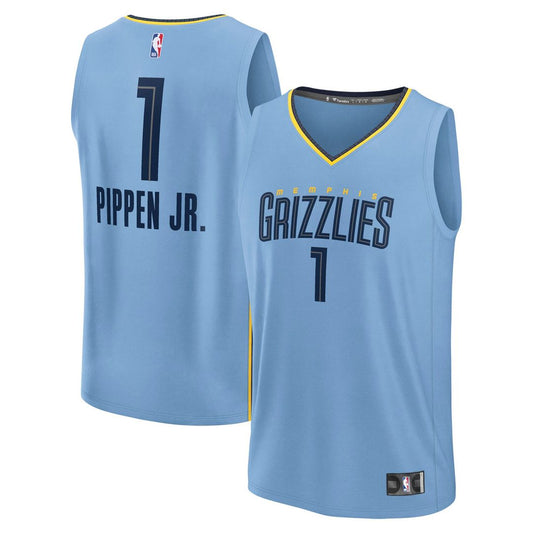 Scotty Pippen Jr. Memphis Grizzlies Fanatics Fast Break Player Replica Jersey - Statement Edition - Light Blue