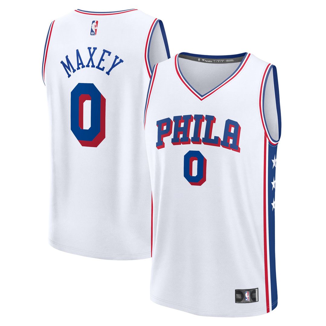 Tyrese Maxey Philadelphia 76ers Fanatics Fast Break Player Replica Jersey - Association Edition - White