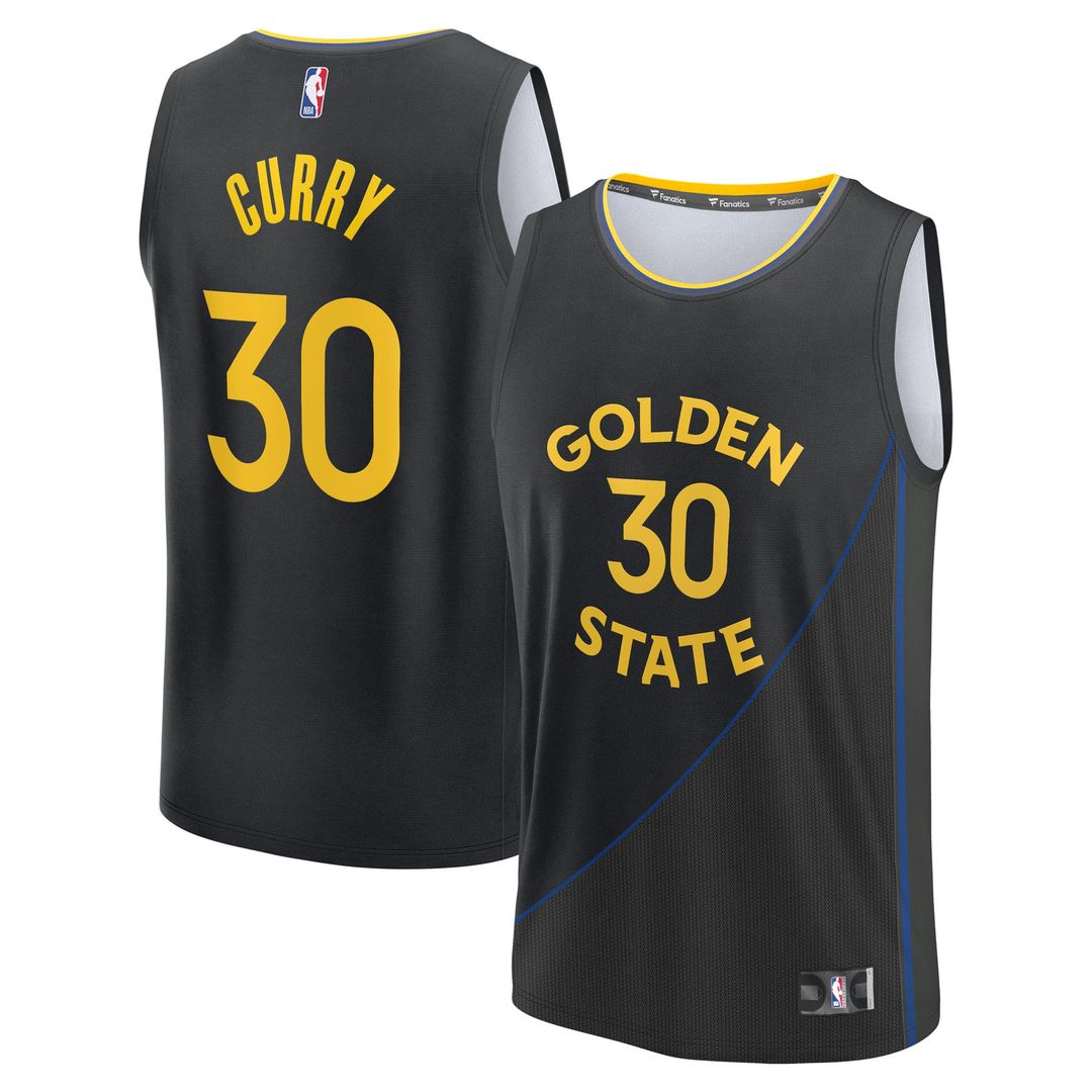 Stephen Curry Golden State Warriors Fanatics Fast Break Player Replica Jersey - Statement Edition - Black