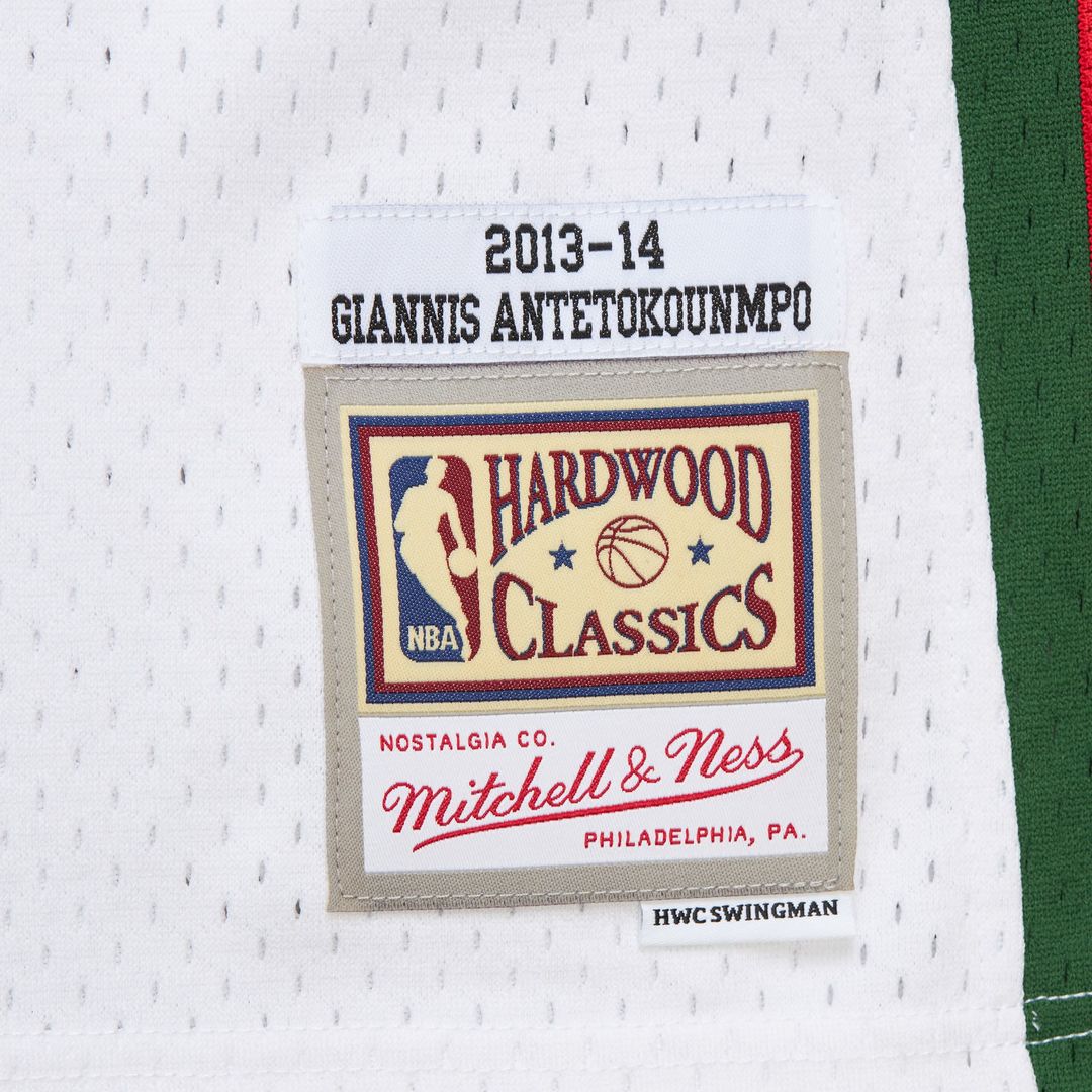Giannis Antetokounmpo Milwaukee Bucks Mitchell & Ness 2014/15 Hardwood Classics Swingman Jersey - Red