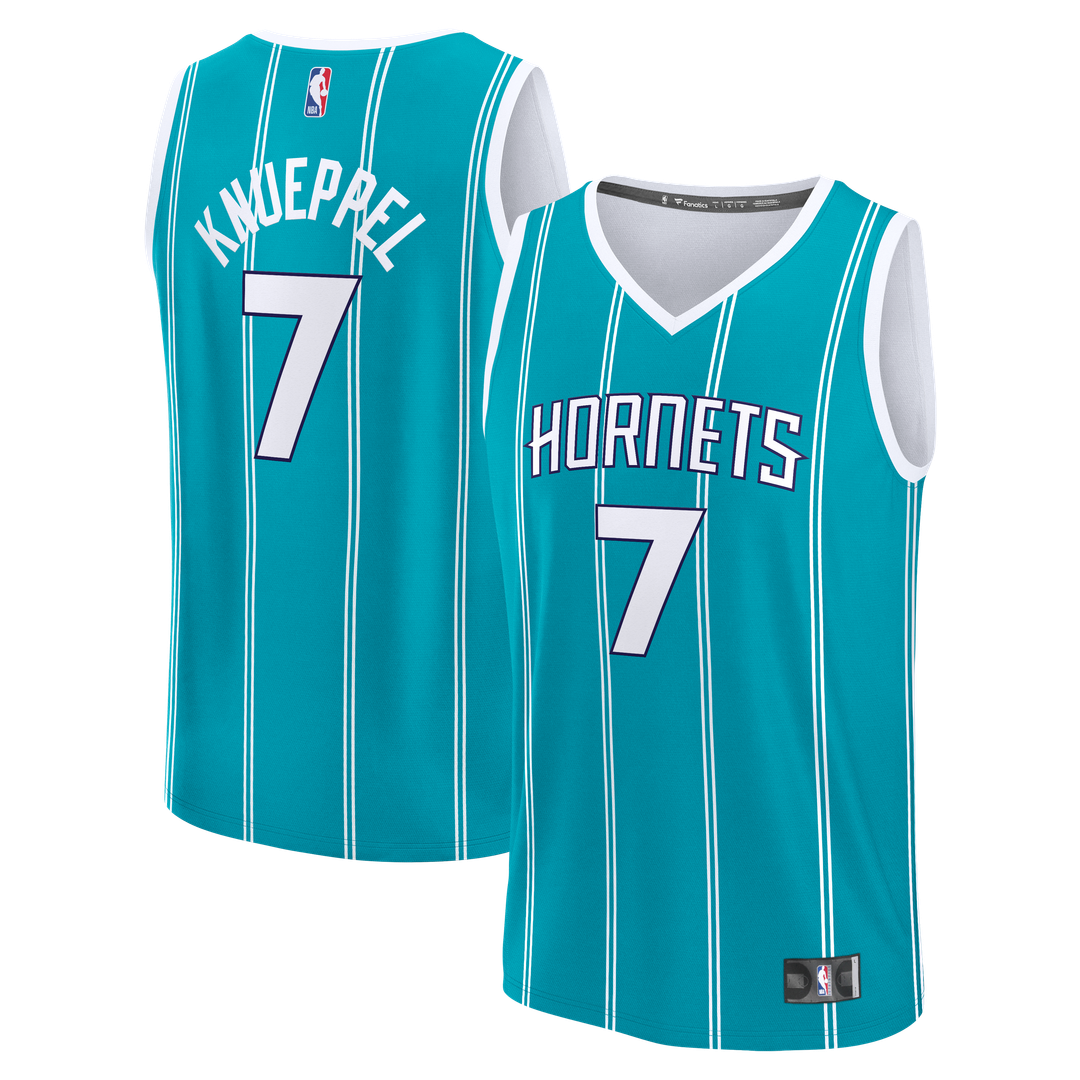 Kon Knueppel Charlotte Hornets Fanatics 2025 NBA Draft First Round Pick Fast Break Replica Jersey - Icon Edition - Teal