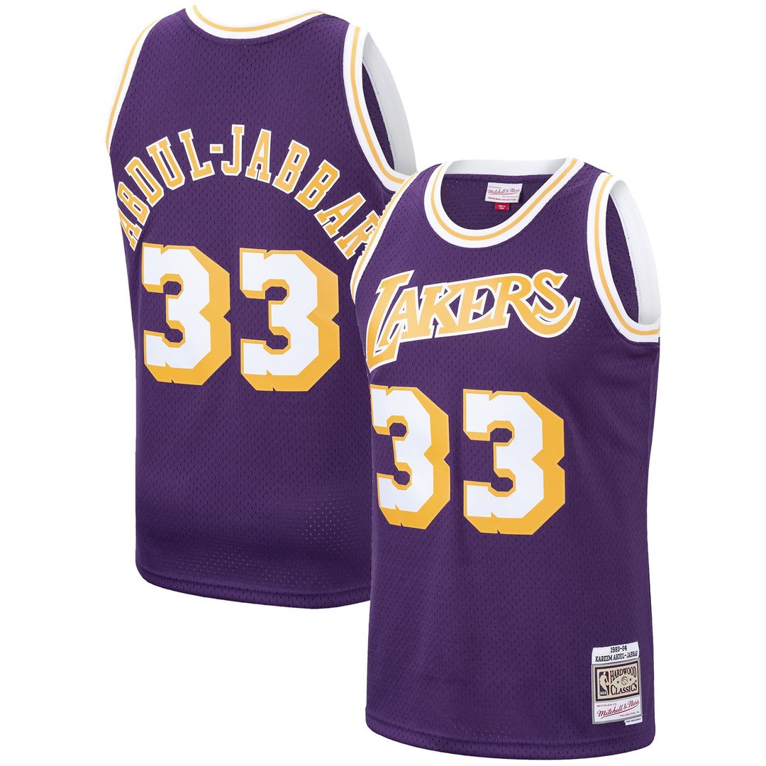 Kareem Abdul - Jabbar Los Angeles Lakers Mitchell & Ness Hardwood Classics Swingman Jersey - Purple