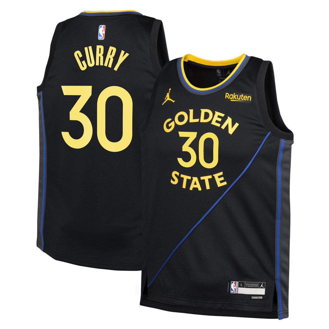 Stephen Curry Golden State Warriors Jordan Brand Youth Player Swingman Jersey - Statement Edition - Black