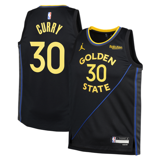 Stephen Curry Golden State Warriors Jordan Brand Youth Player Swingman Jersey - Statement Edition - Black