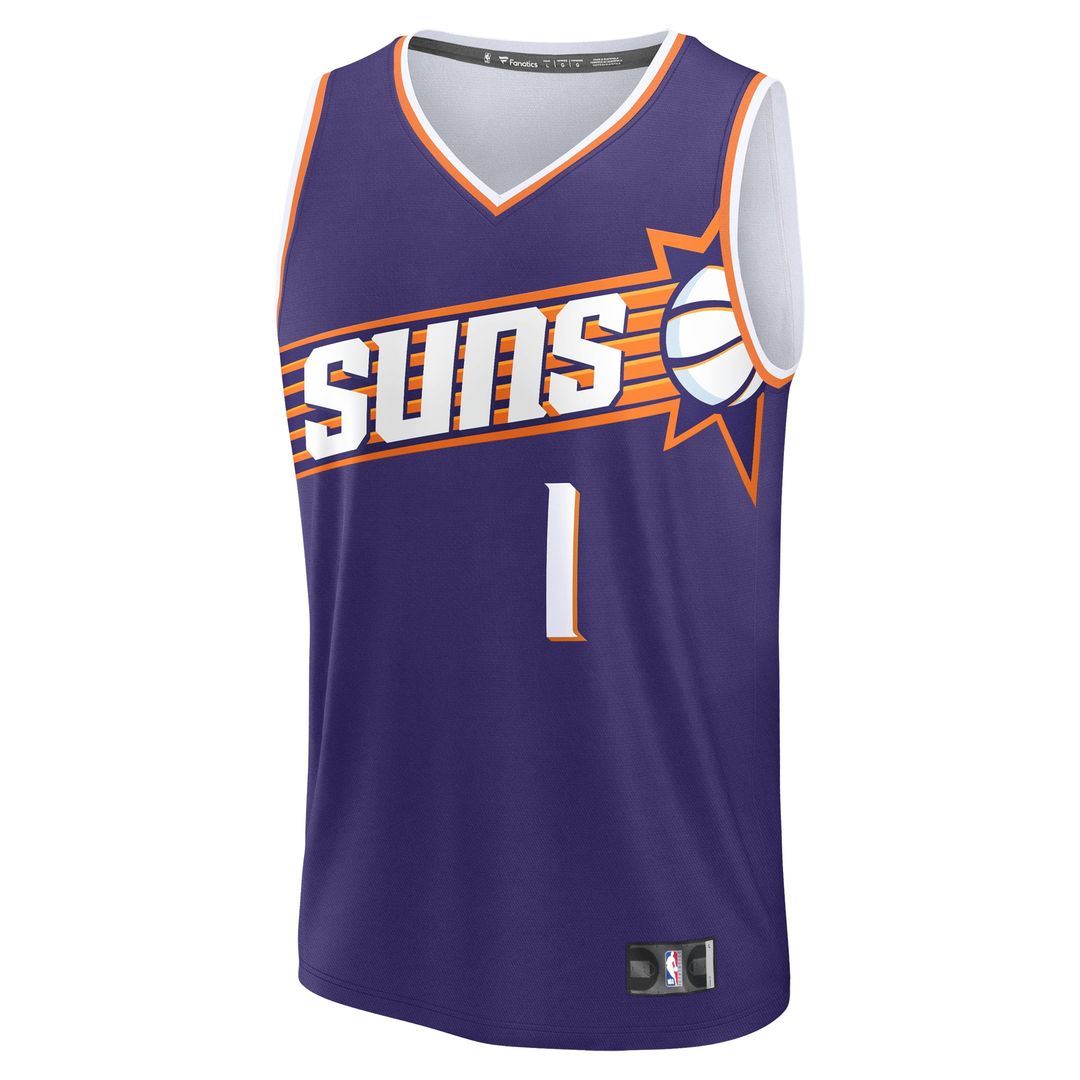Devin Booker Phoenix Suns Fanatics Fast Break Player Replica Jersey - Icon Edition - Purple