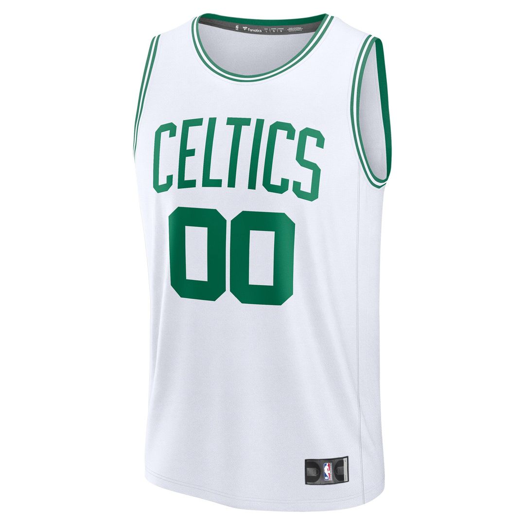 Boston Celtics Fanatics Youth Fast Break Custom Replica Jersey - White - Association Edition