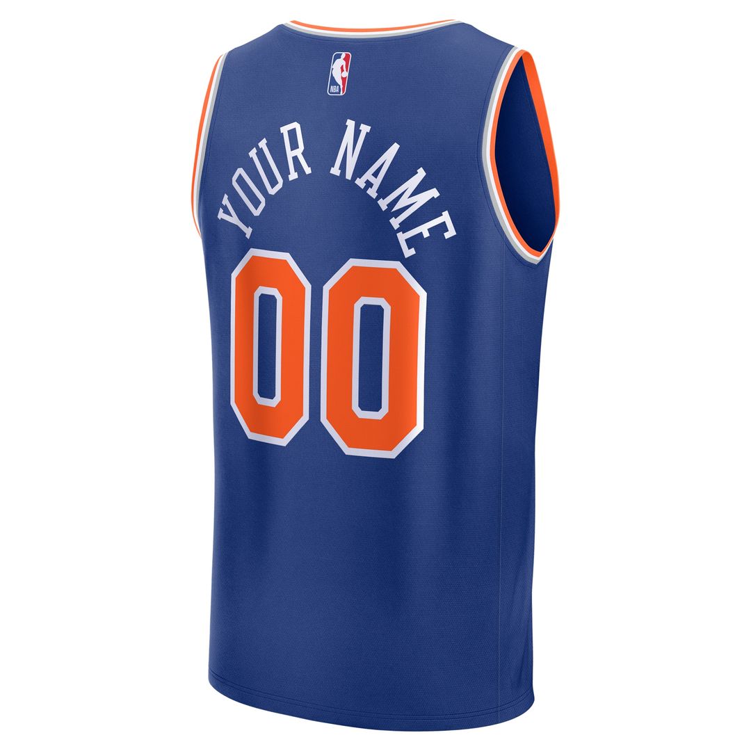 New York Knicks Fanatics Youth Fast Break Custom Jersey - Statement Edition - Black