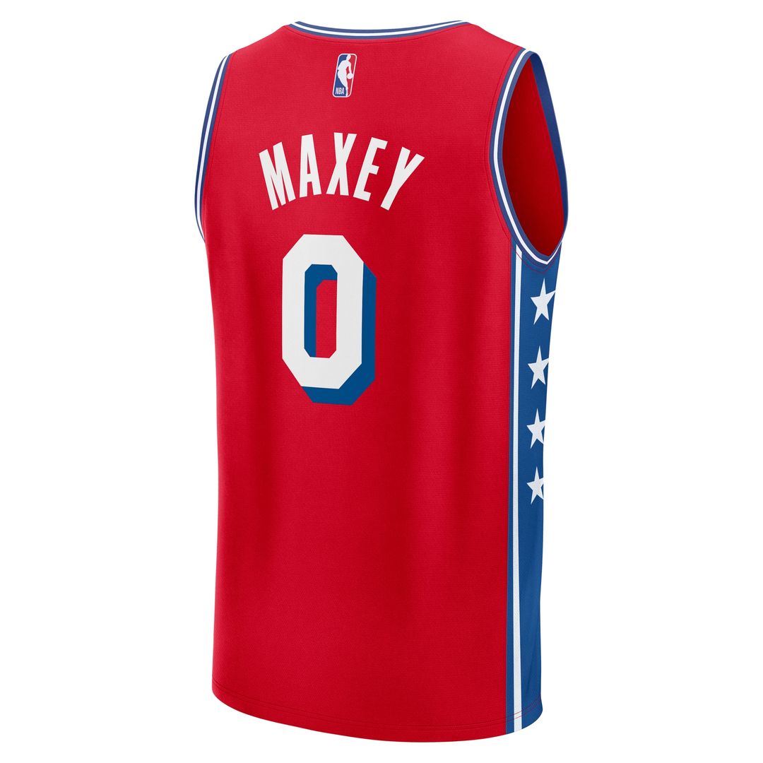 Tyrese Maxey Philadelphia 76ers Fanatics Fast Break Player Replica Jersey - Statement Edition - Red