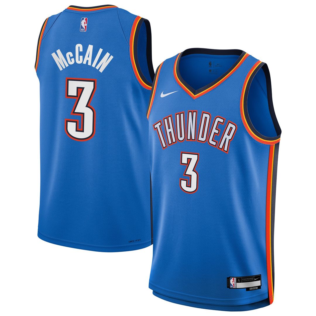 Jared McCain Oklahoma City Thunder Nike Youth Swingman Jersey - Icon Edition - Blue