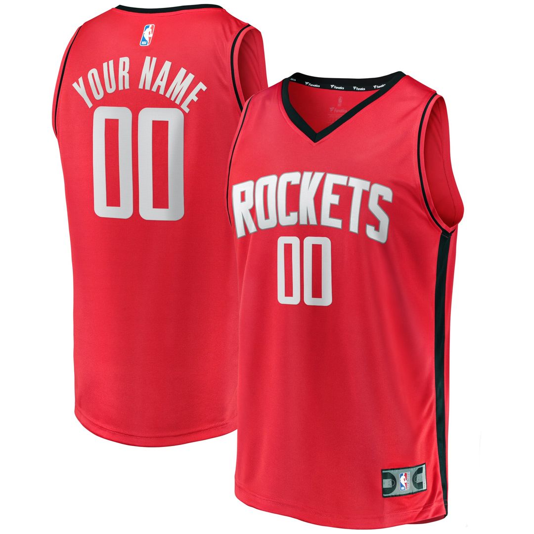 Houston Rockets Fanatics Youth Fast Break Custom Replica Jersey - Icon Edition â€?Red