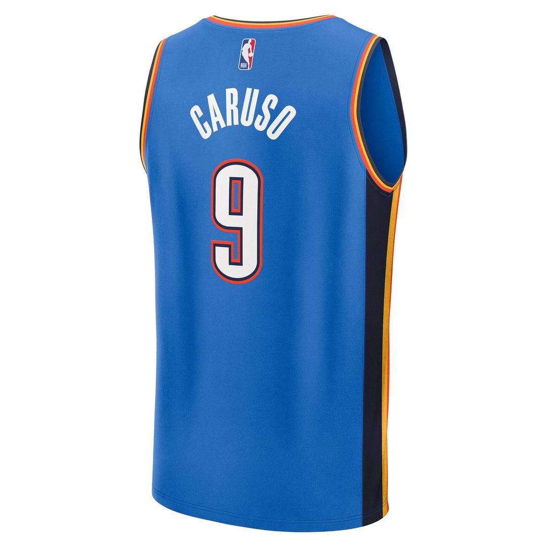 Alex Caruso Oklahoma City Thunder Fanatics Youth 2025 NBA Finals Champions Fast Break Player Replica Jersey - Blue - Icon Edition