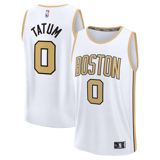 Jayson Tatum Boston Celtics Fanatics 2025/26 City Edition Fast Break Jersey - White
