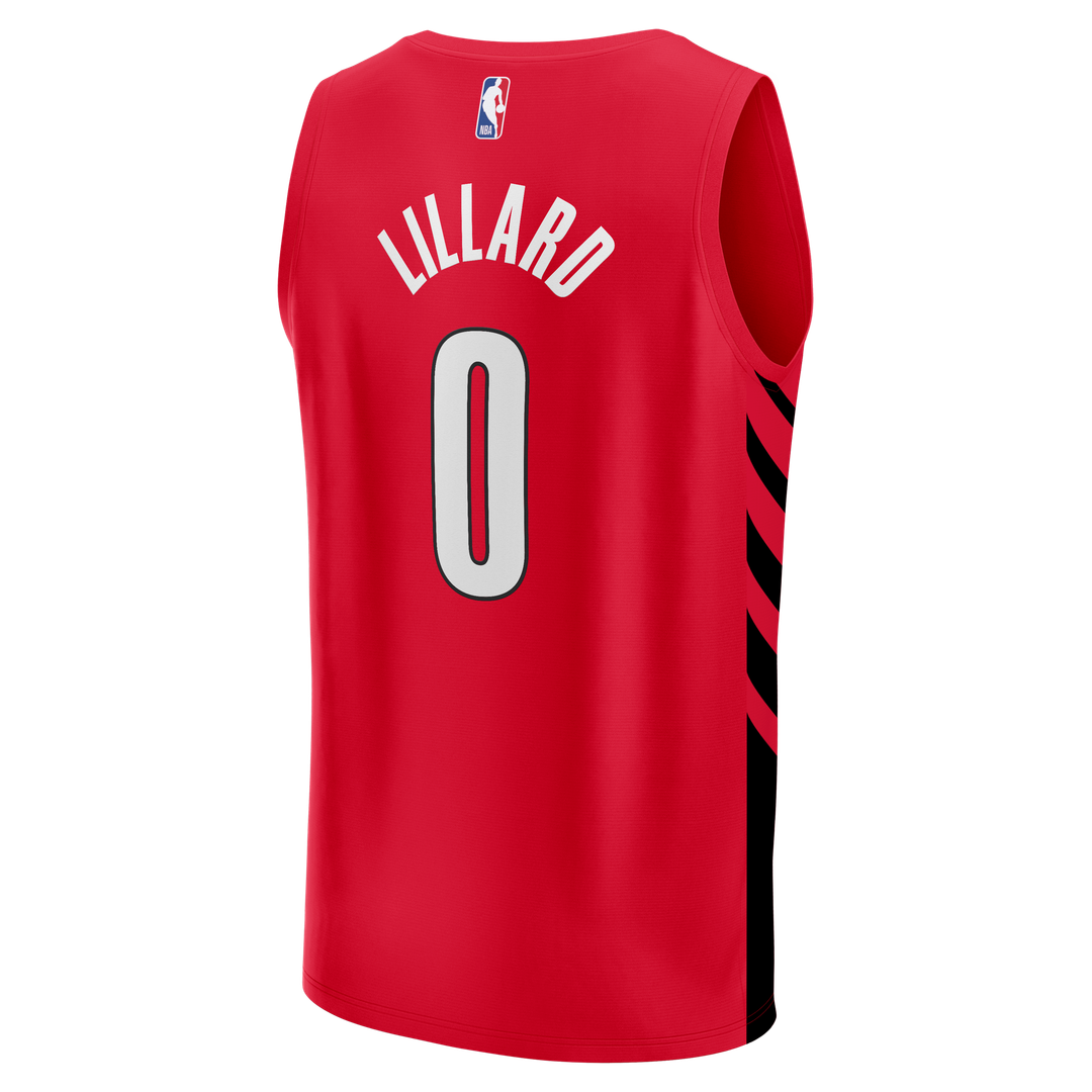 Damian Lillard Portland Trail Blazers Fanatics Fast Break Replica Jersey - Red - Statement Edition
