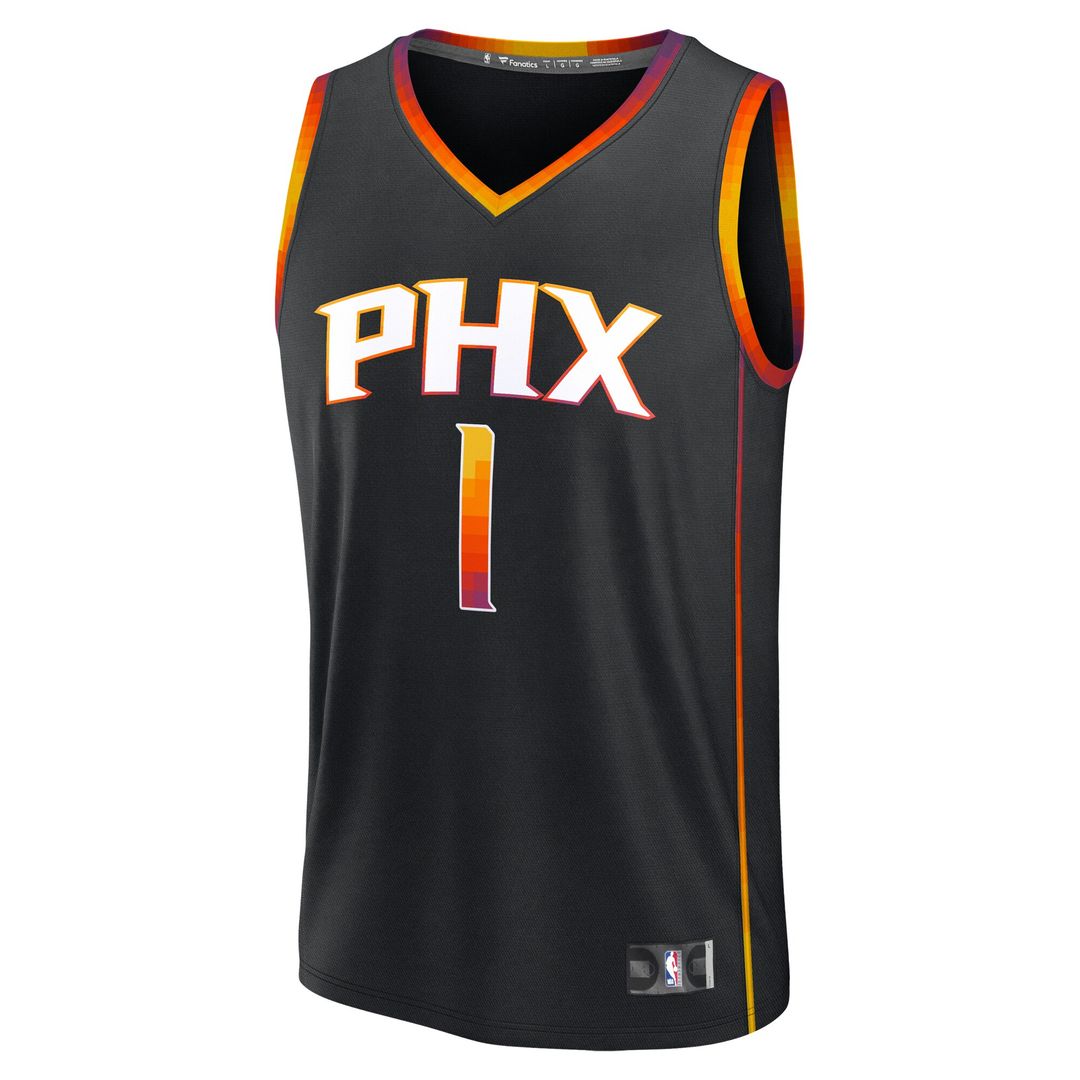 Devin Booker Phoenix Suns Fanatics Youth Fast Break Player Replica Jersey - Statement Edition - Black