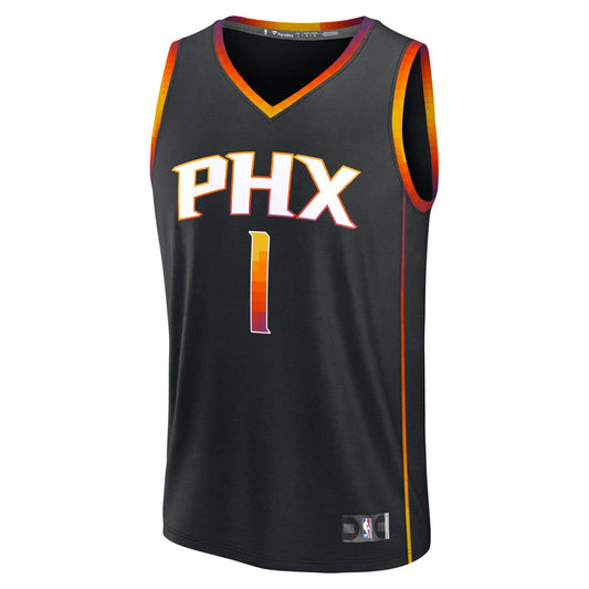 Devin Booker Phoenix Suns Fanatics Youth Fast Break Player Replica Jersey - Statement Edition - Black