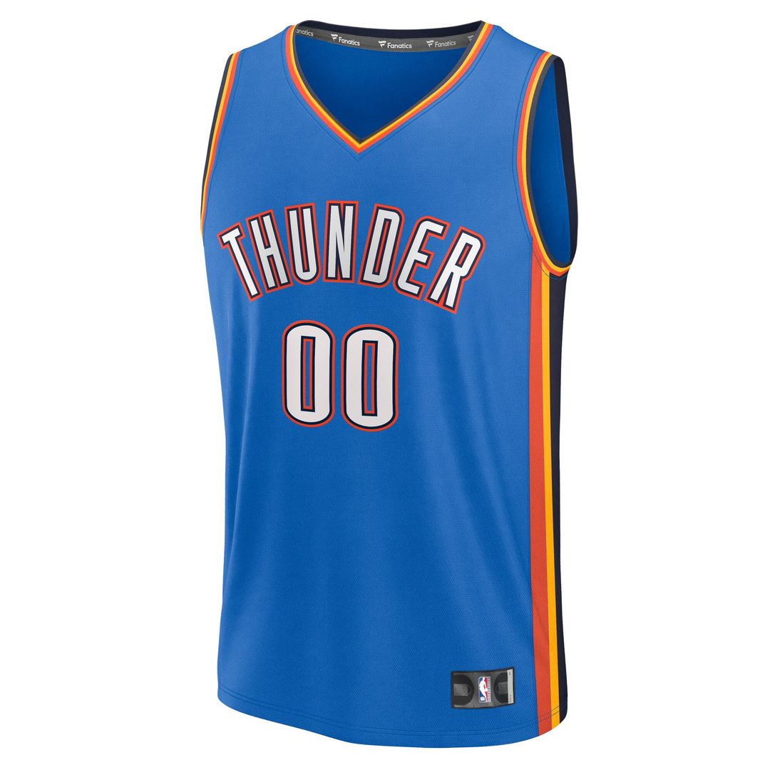 Oklahoma City Thunder Fanatics Youth Fast Break Custom Jersey - Association Edition - White