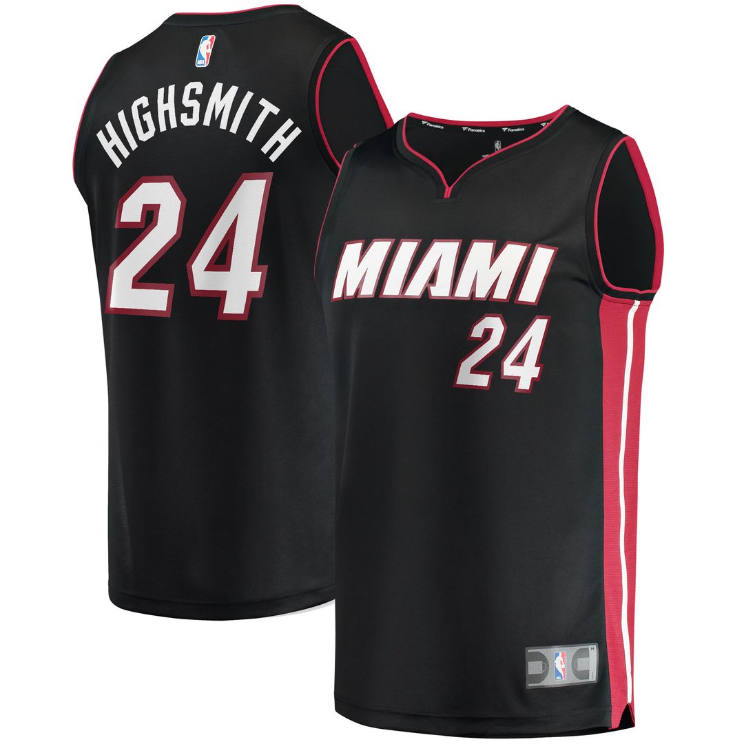 Haywood Highsmith Miami Heat Fanatics 2021/22 Fast Break Replica Jersey - Icon Edition - Black