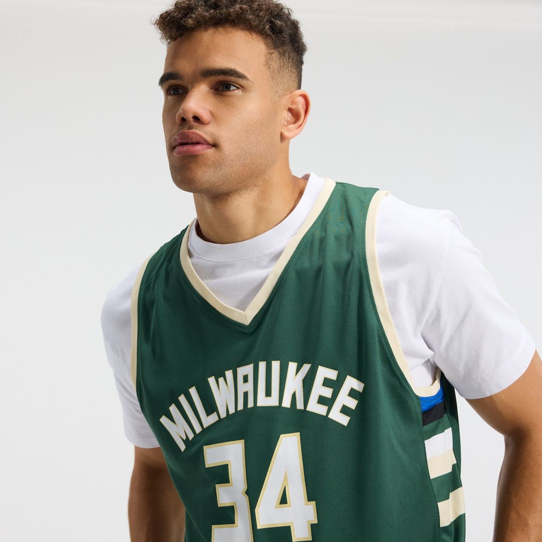 Giannis Antetokounmpo Milwaukee Bucks Fanatics Fast Break Player Replica Jersey - Icon Edition - Hunter Green