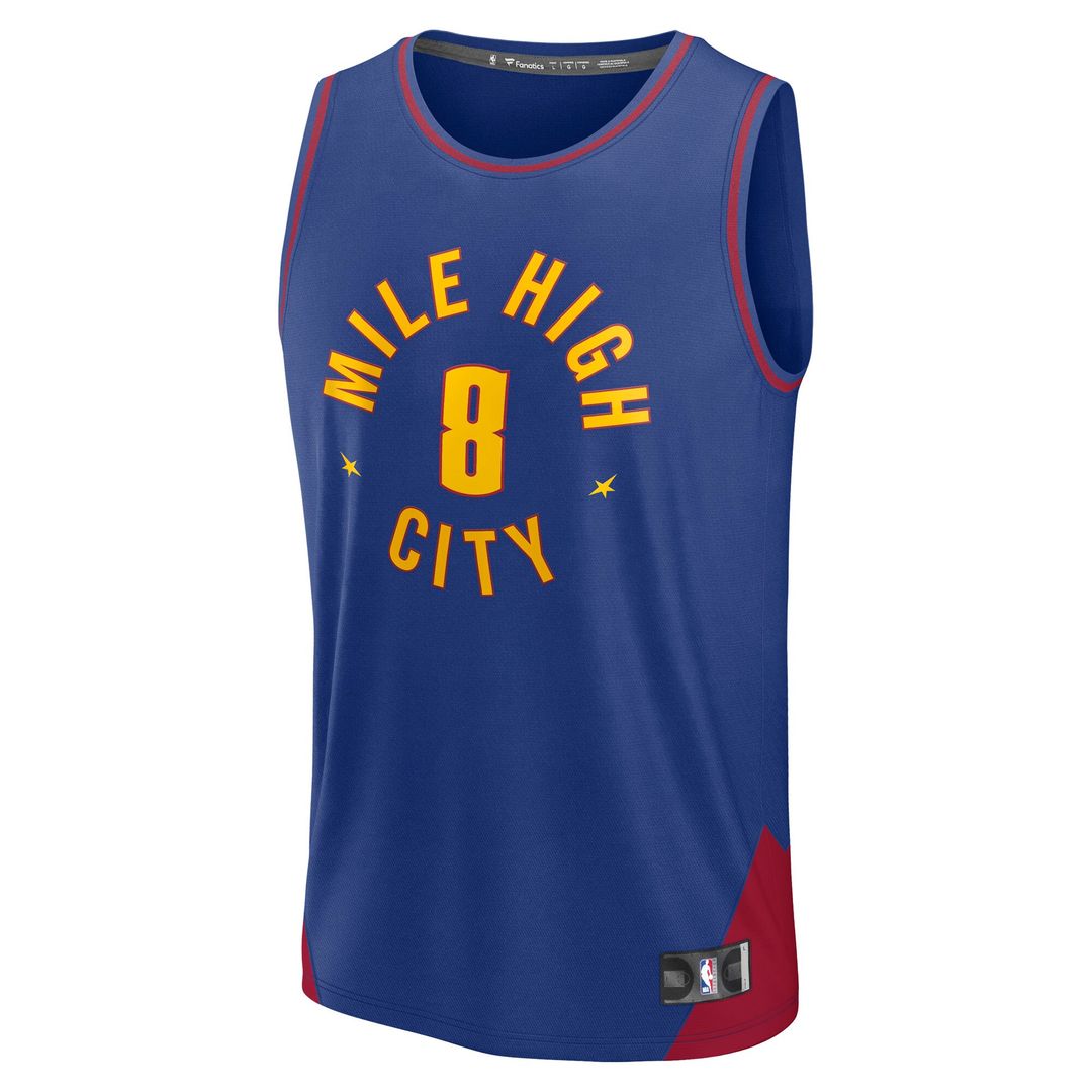 Peyton Watson Denver Nuggets Fanatics Fast Break Player Replica Jersey - Statement Edition - Blue