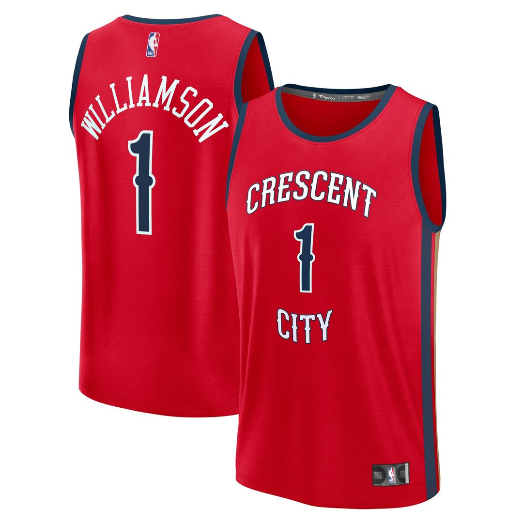 Zion Williamson New Orleans Pelicans Fanatics Fast Break Player Replica Jersey - Statement Edition - Red