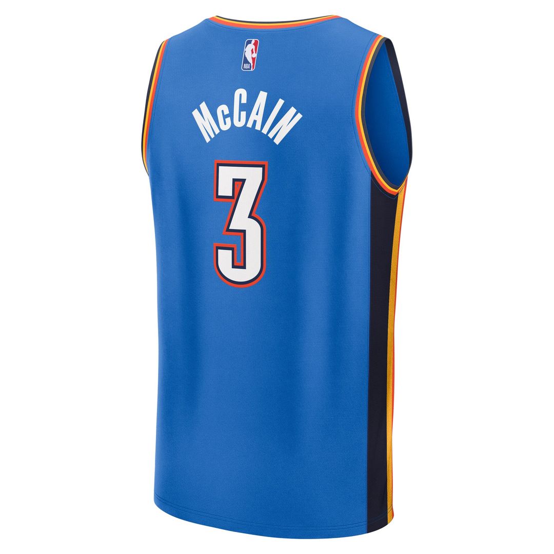 Jared McCain Oklahoma City Thunder Fanatics Fast Break Jersey - Blue - Icon Edition