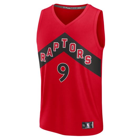 RJ Barrett Toronto Raptors Fanatics Fast Break Jersey - Red - Icon Edition