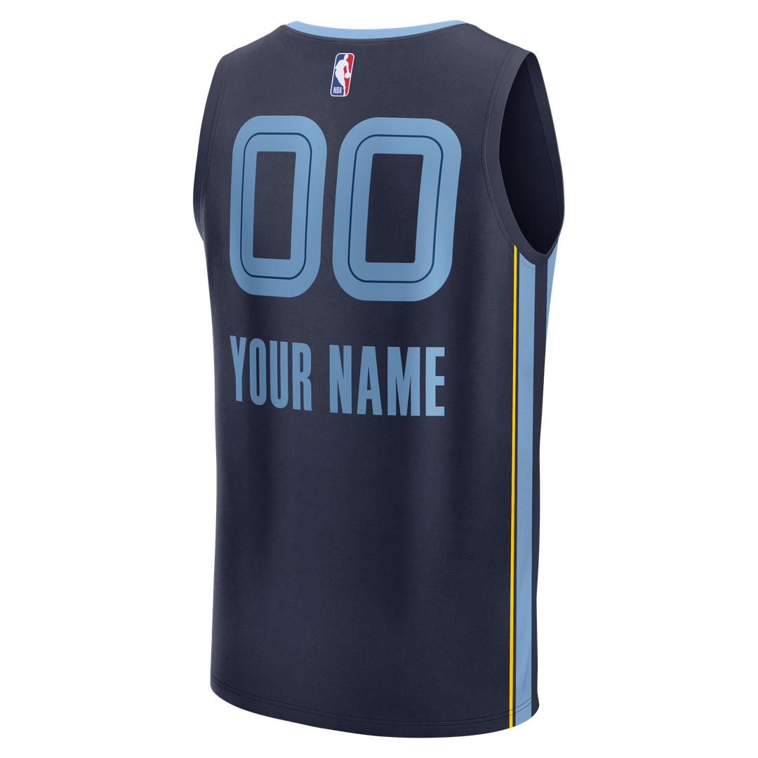 Memphis Grizzlies Fanatics Youth Fast Break Custom Jersey - Icon Edition - Navy