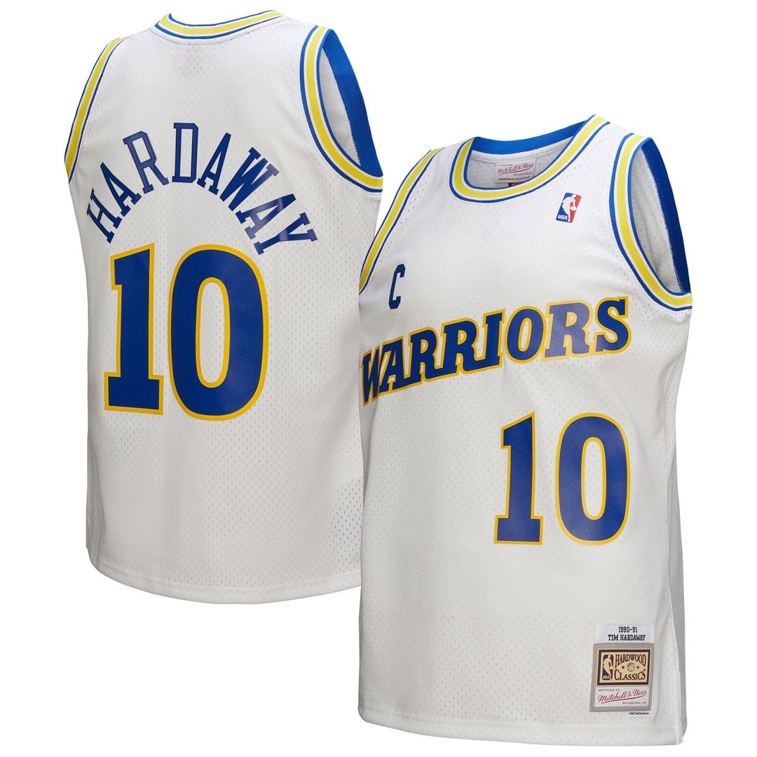Tim Hardaway Golden State Warriors Mitchell & Ness Hardwood Classics 1990/91 Swingman Jersey - White