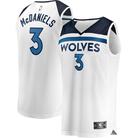 Jaden McDaniels Minnesota Timberwolves Fanatics Fast Break Player Replica Jersey - Association Edition - White