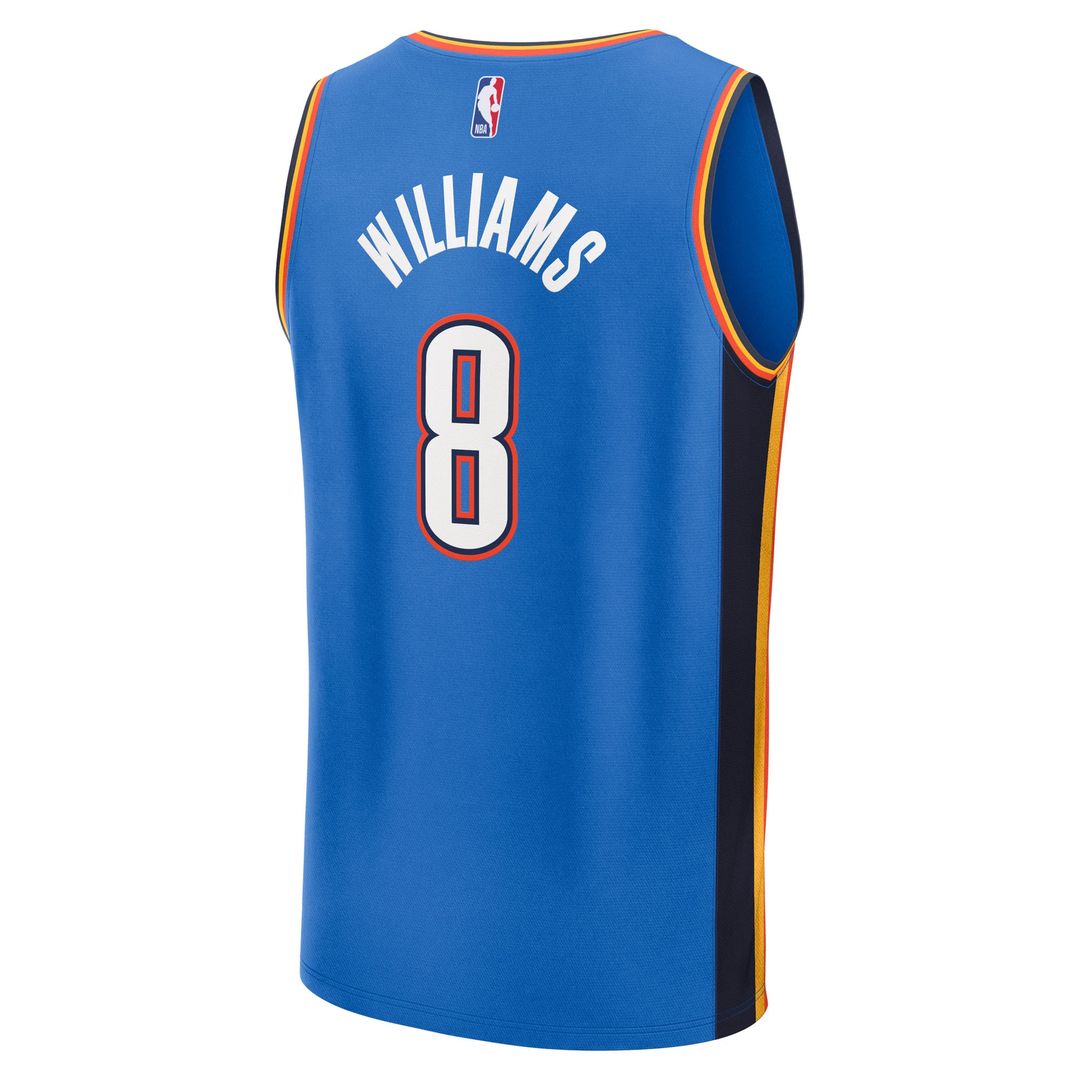 Jalen Williams Oklahoma City Thunder Fanatics Youth 2025 NBA Finals Champions Fast Break Player Replica Jersey - Blue - Icon Edition