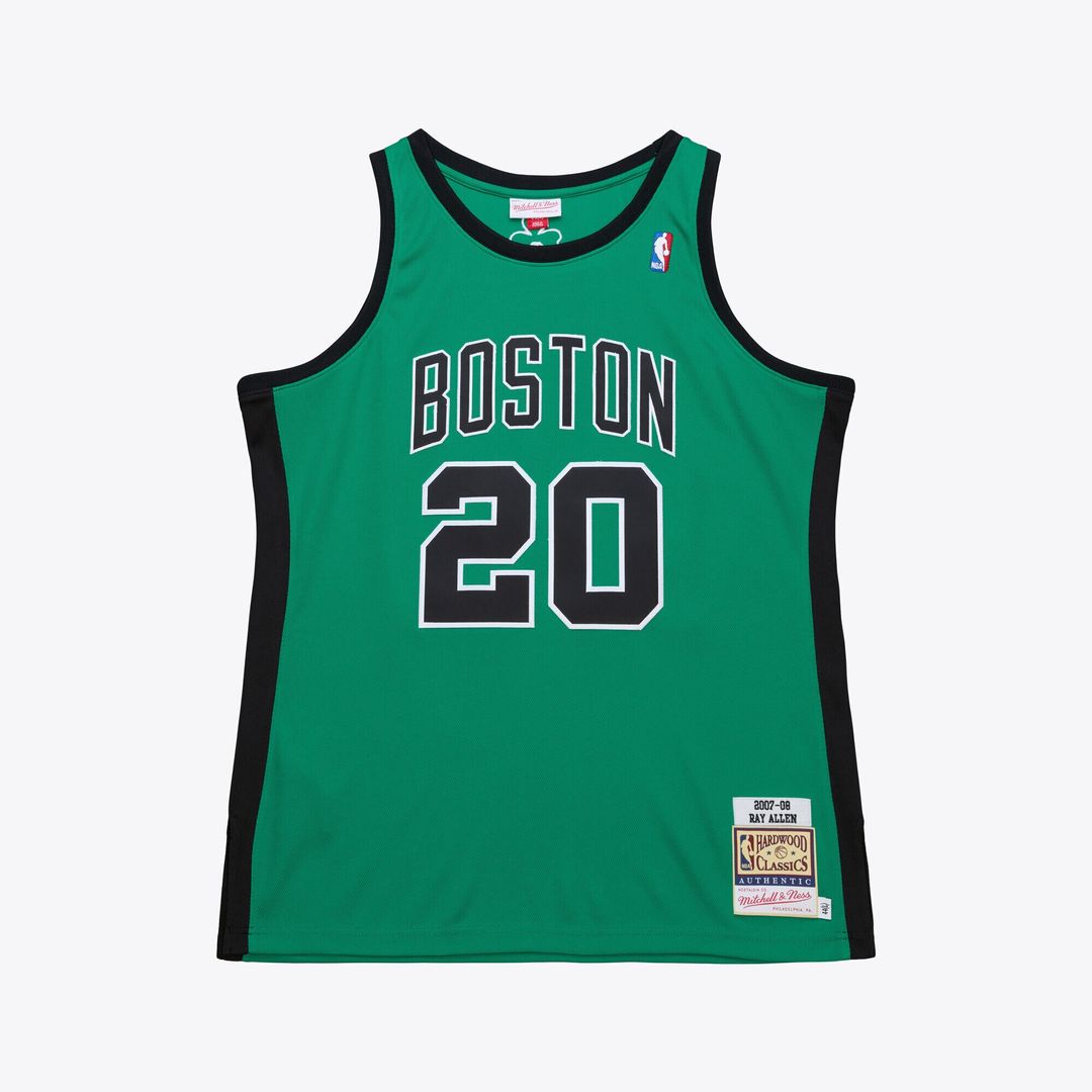 Ray Allen Boston Celtics Mitchell & Ness 2007 - 08 Hardwood Classics Authentic Jersey - Kelly Green