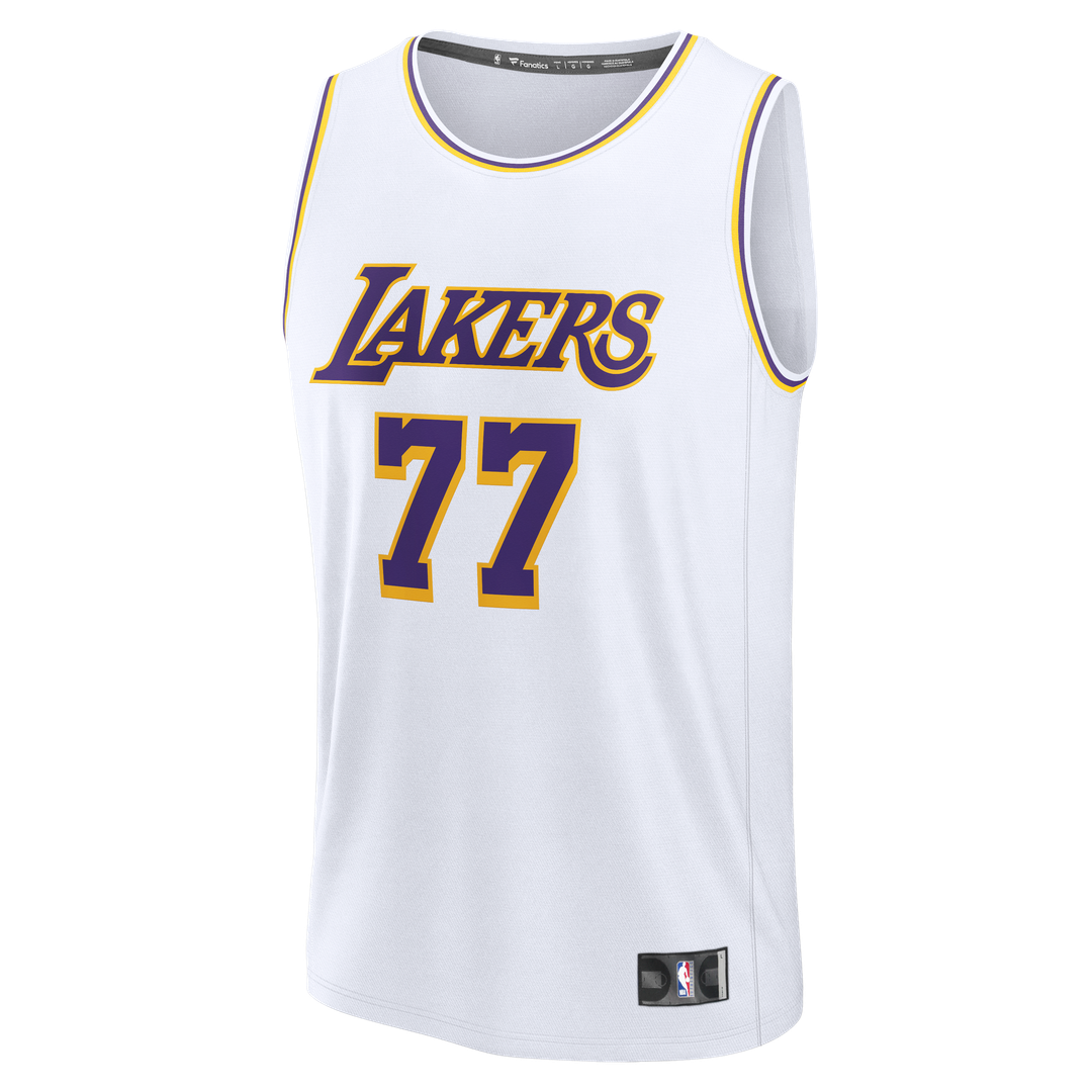 Luka Dončić Los Angeles Lakers Fanatics Youth Fast Break Replica Jersey - White - Association Edition
