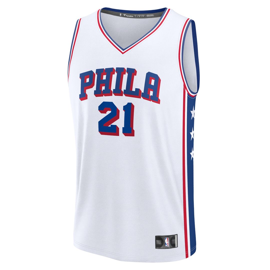 Joel Embiid Philadelphia 76ers Fanatics Fast Break Replica Jersey - Association Edition - White