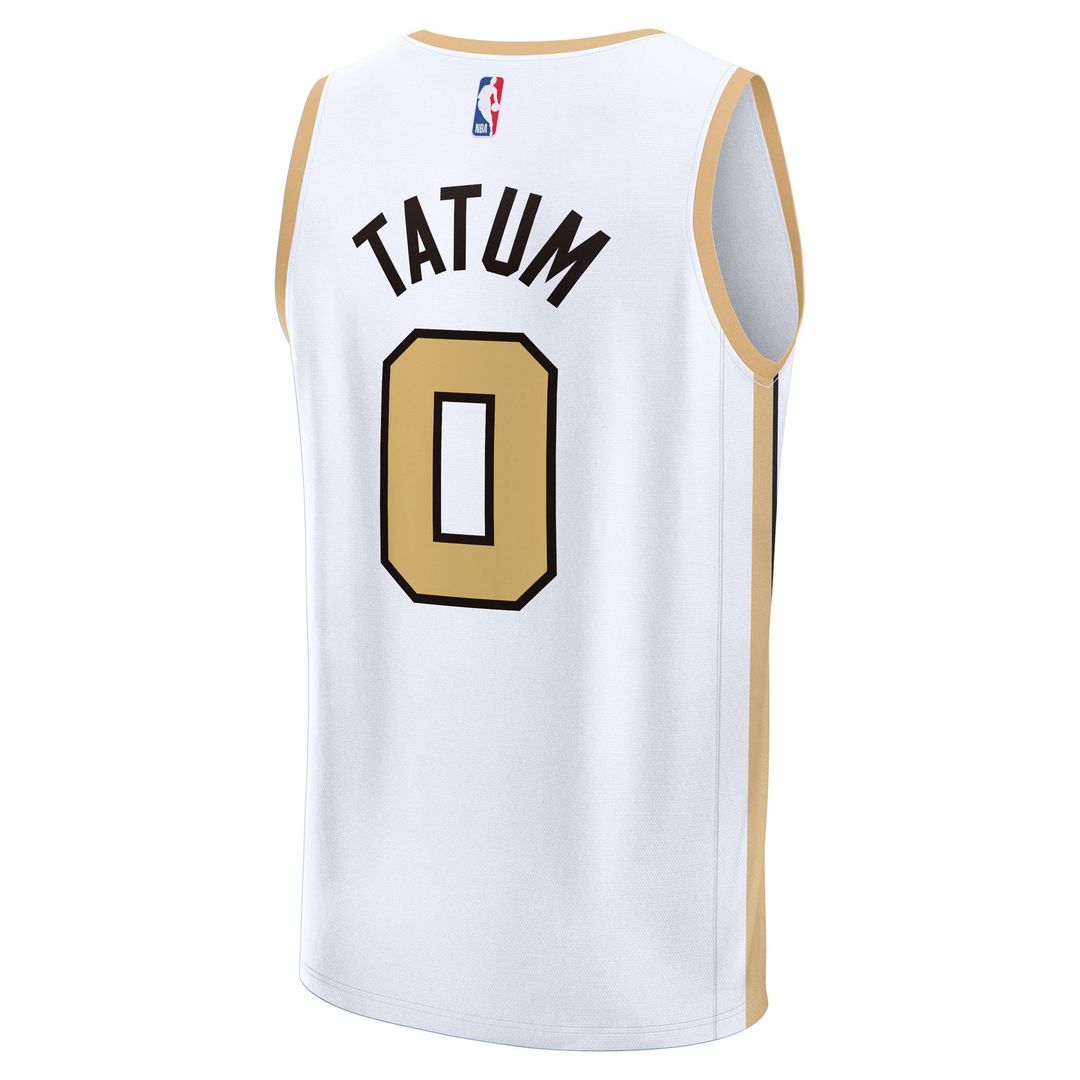 Jayson Tatum Boston Celtics Fanatics Youth 2025/26 City Edition Fast Break Jersey - White